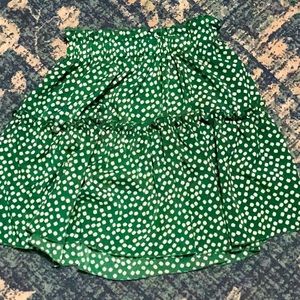 Green flower kid skirt